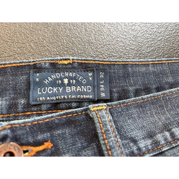 Lucky Brand Men's Blue Denim 221 Original Straight Jeans 34x32 - Picture 8 of 12